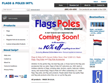 Tablet Screenshot of flagsandpoles.com